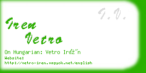 iren vetro business card